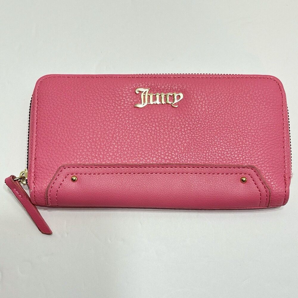 Juicy Couture Wallet Pink Juicy Couture Cardholder Handbag Logo Wallet Pebble